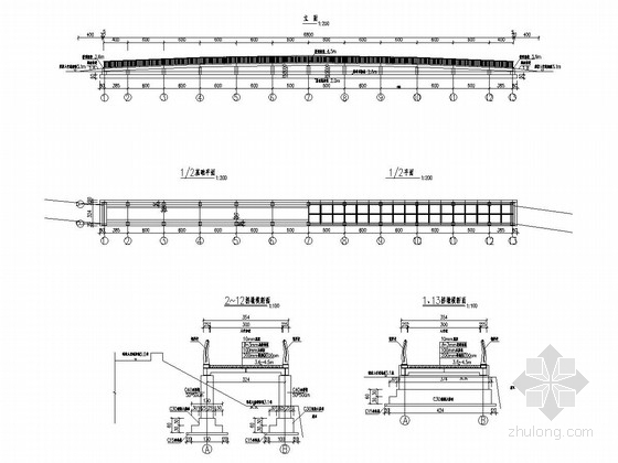 钢柱桁架施工资料下载-4+10x6+4钢桁架水道栈桥施工图