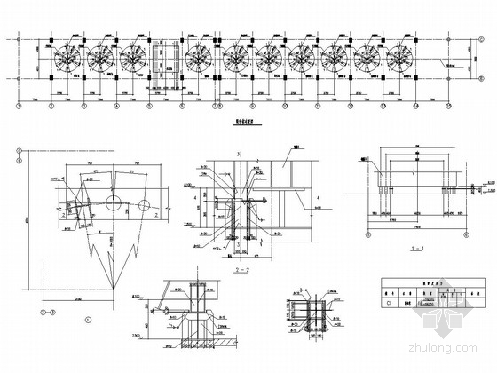 烧结机施工图纸资料下载-烧结机配料室钢结构设计图