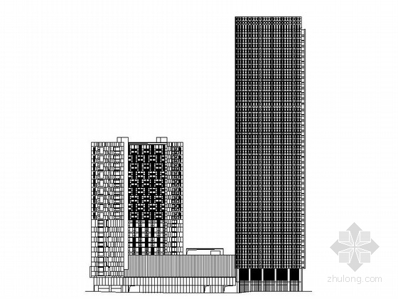 10层公寓建筑设计资料下载-[成都]49层玻璃幕墙知名城市商务综合体建筑设计施工图（含局部节点详图）