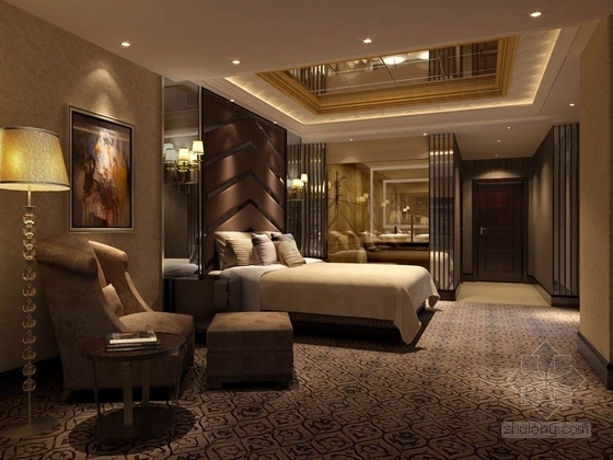 [湖南]原创地标性高档国际五星级酒店室内装修图（含效果）桑拿房效果图