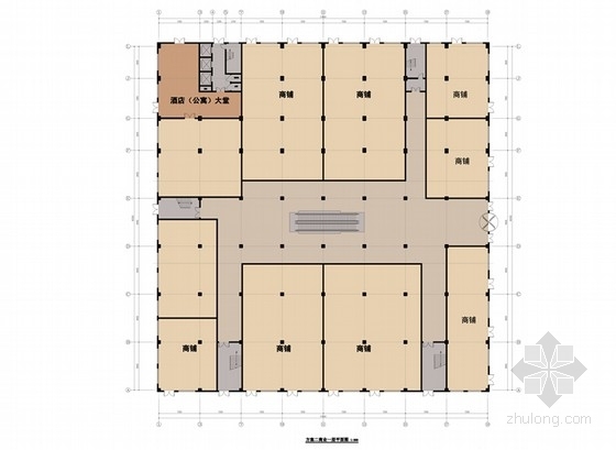 [宁夏]2层长途汽车站建筑设计方案文本-2层长途汽车站各层平面图 