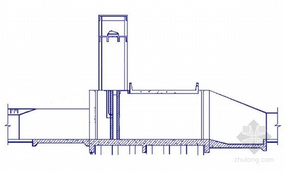 水闸重建及暗窦土建金属结构工程施工组织设计-水闸结构平面图 