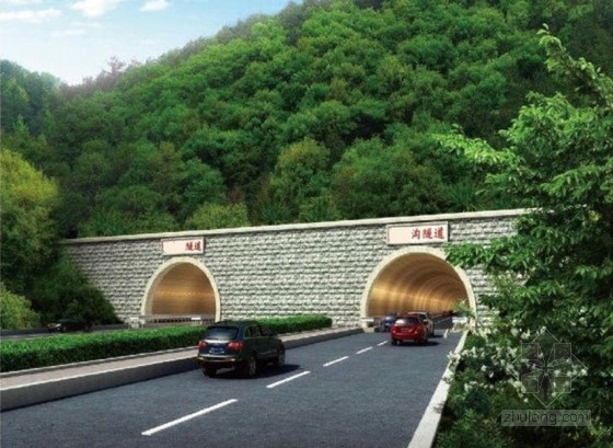 全套隧道资料下载-[重庆]两车道城市隧道设计图纸全套433张（含道路 机电 管理用房 给水交通）