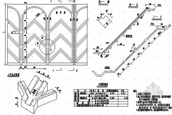 浆砌片石菱形骨架护坡设计资料下载-路基防护设计图17张（挂网面墙 植物防护）