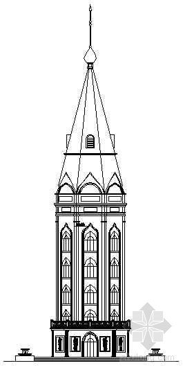 观光塔设计方案文本资料下载-欧式观光塔建筑设计详图