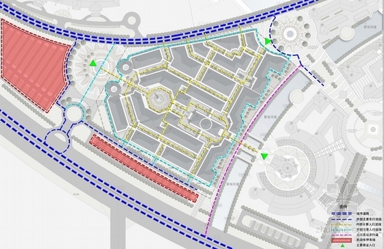 [安徽]欧洲小镇奥特莱斯商业街建筑设计方案文本-欧洲小镇奥特莱斯商业街分析图