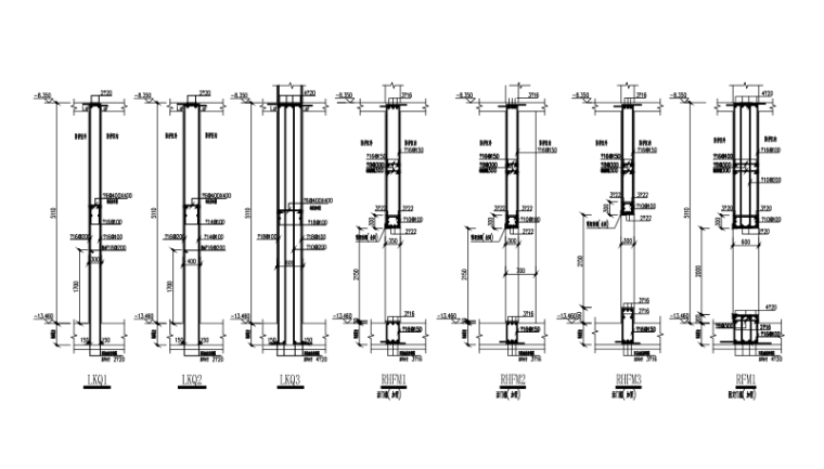 地上44层地下2层剪力墙结构商住楼结构施工图（CAD、41张）-剪力墙详图