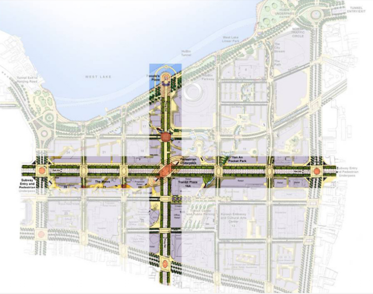 [杭州]湖滨地区商贸旅游特色街居城市规划方案设计 A-4 轴心街设计
