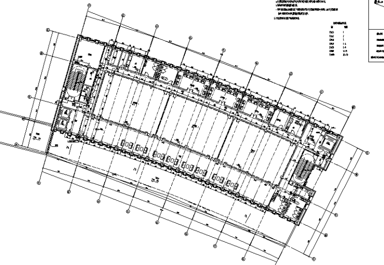 启东市科技馆给排水系统工程施工图（CAD）-四层喷淋平面图