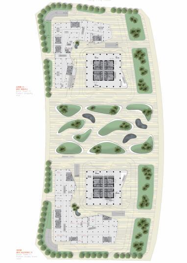 ​[河南]郑州绿地中央广场现代风高层综合体办公建筑设计方案文本（PDF）-景观分析