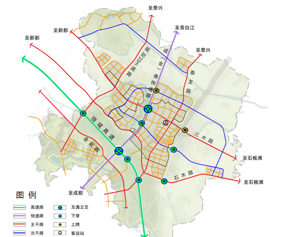 [四川]客家文化特色小镇商贸旅游观景观划设计方案-交通系统规划