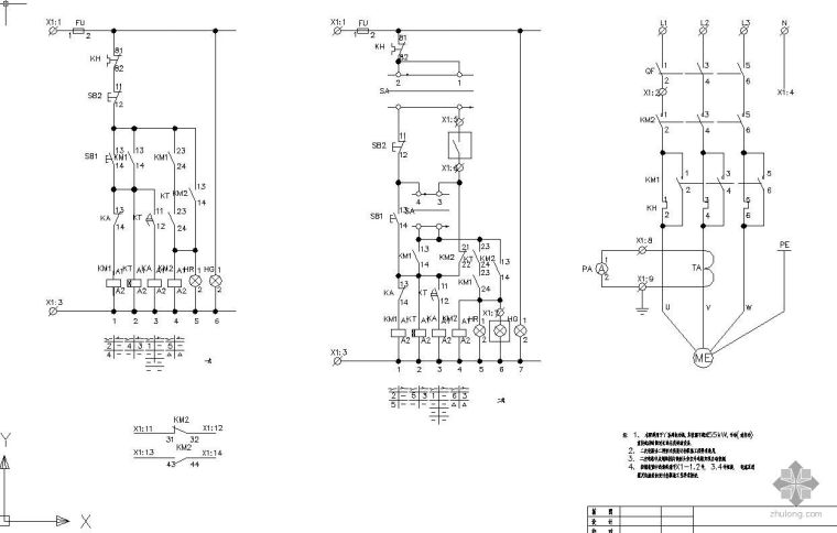 电动装置资料下载-AC703型交流电动机控制装置电路图