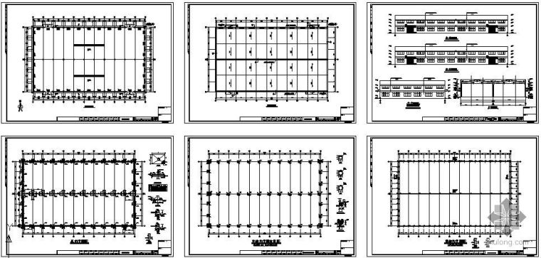 钢结构单层厂房建筑结构图资料下载-某化纤厂房建筑结构图