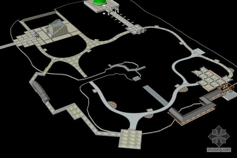 3d公园素材模型资料下载-宋襄公公园3D模型