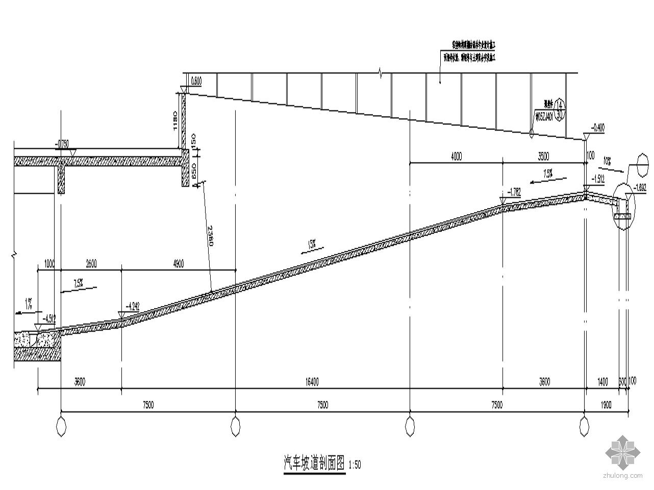 分享景观坡道剖面图资料下载
