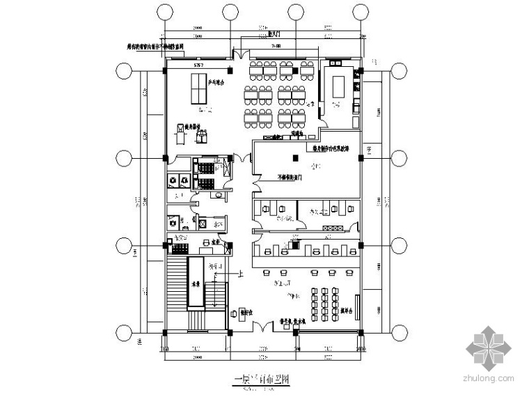 某办公区照明平面布置图资料下载-[深圳]某区工商所办公室内施工图