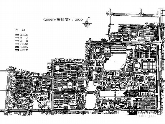 大学校园修建性CAD资料下载-[天津]某著名大学校园修建性详细规划图