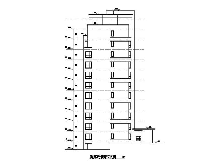 [浙江]高层低密度中档精品塔式住宅楼建筑施工图（含效果图）-高层低密度中档精品塔式住宅楼建筑