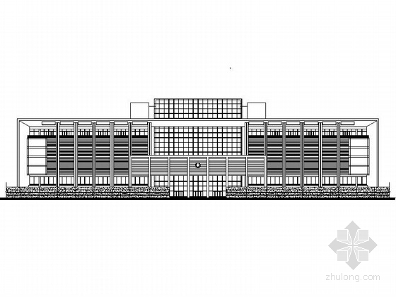 小型接待中心建筑图资料下载-[江苏]9层现代行政办公主楼建筑设计施工图