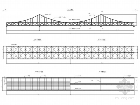 膜结构管桁架施工图资料下载-斜拉桥工程桁架结构施工图