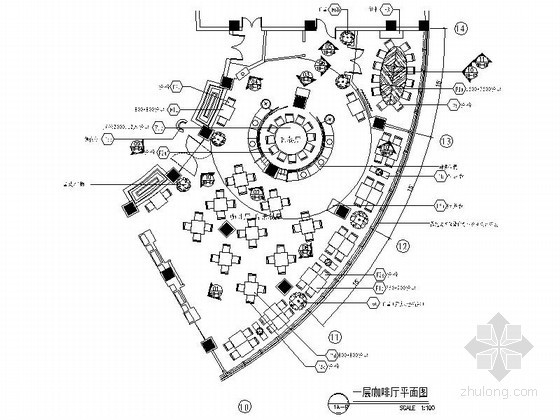 某时尚现代咖啡厅立面图资料下载-[南京]某时尚酒店咖啡厅室内装修图