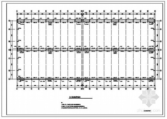 模板支撑架dwg资料下载-某排架厂房结构设计图