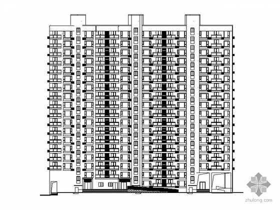 长沙住宅小区施工图资料下载-[长沙]某四季美景住宅区3#十八层商住楼建筑施工图（一梯二）