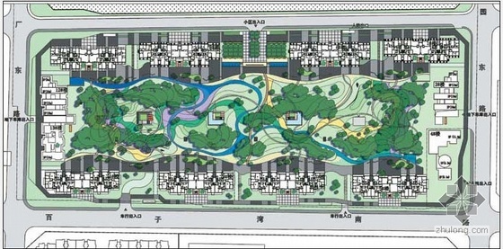 居住区养老景观设计资料下载-居住区景观设计手绘方案