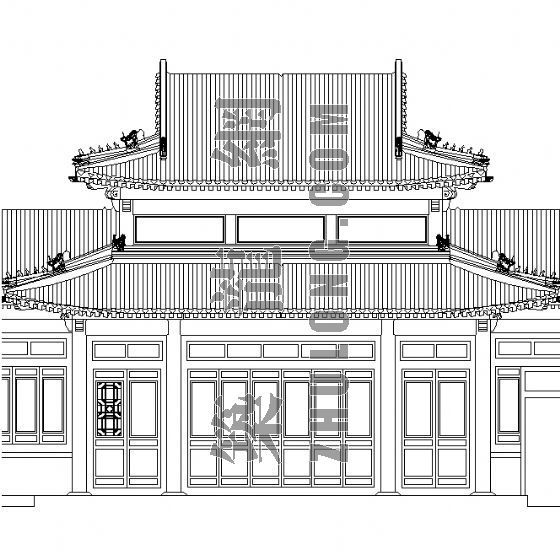 仿古建筑小型寺庙施工图资料下载-仿古建筑大样图