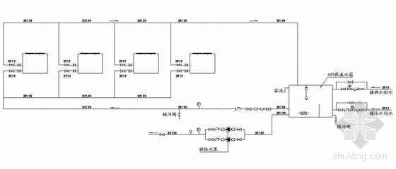办公用房电气工程系统图资料下载-某热泵工程系统图