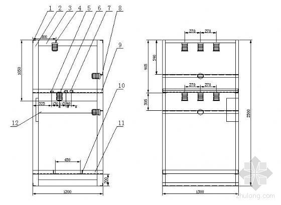 硅控电容柜接线图资料下载-高压电容补偿结构图