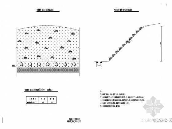 喷播植草护坡CAD资料下载-喷播植草(灌木)绿化设计图