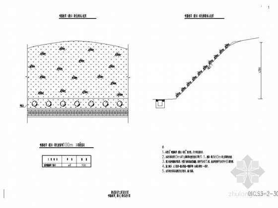 边坡绿化栽植施工方案资料下载-喷播植草(灌木)绿化设计图