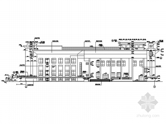 某大学三层礼堂建筑施工图-图6