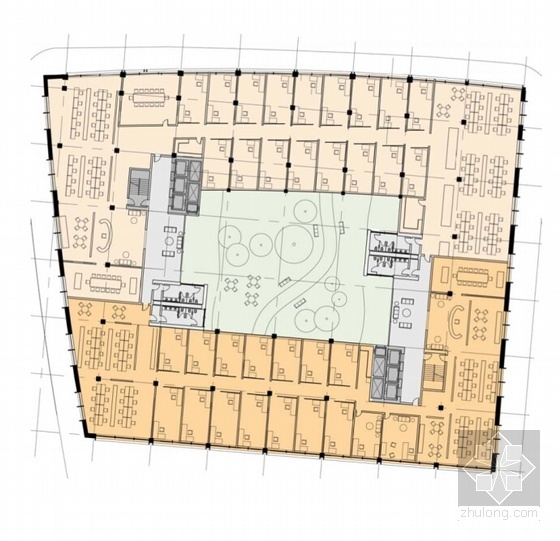 [上海]可持续型城市综合体设计方案文本-可持续型城市综合体平面图