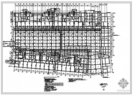 人防地下车库结构图资料下载-某带人防地下室结构图