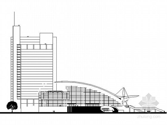 大型会展中心CAD资料下载-某大型会展中心建筑方案图