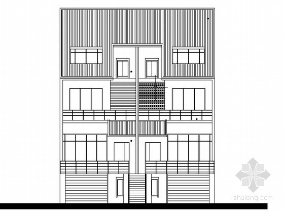 四代住宅设计方案资料下载-某townhouse住宅单体设计方案四