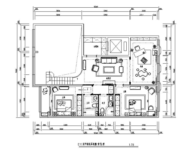 建筑工程样板区及样板间资料下载-[内蒙古]新中式风格样板间设计施工图（附效果图）