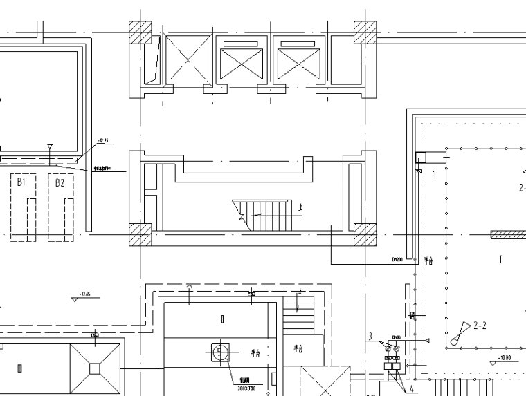 吸收塔构筑物图cad资料下载-某13吨生化法中水处理系统图纸（CAD）