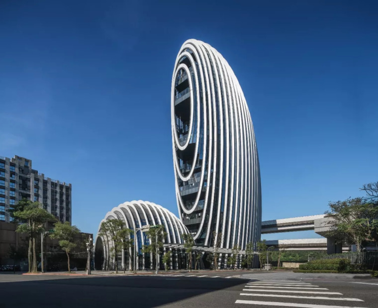 体量造型建筑资料下载-Aedas 新作‘台北砳建筑’，在‘鹅卵石’体量中实现绿色节能办公