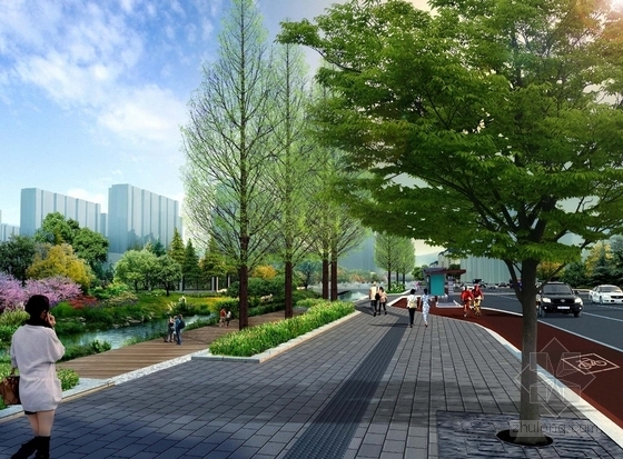 [江苏]“水韵新都”城市景观改造设计方案（知名设计）-景观效果图