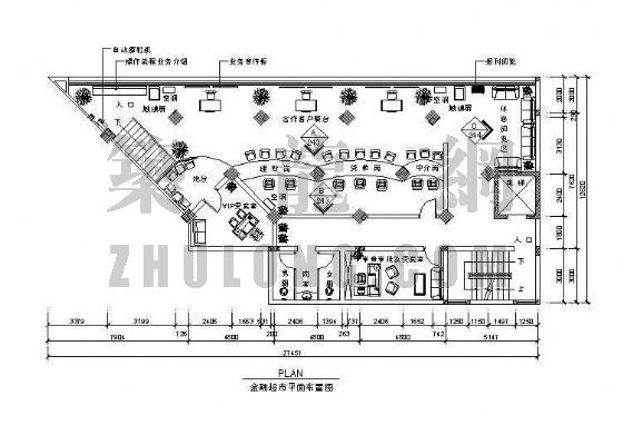 简欧风格平层小户型户型图资料下载-某超市户型图