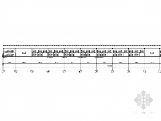 车库坡道施工图资料下载-321个车位地下一层框架结构车库结构施工图（含建筑图）