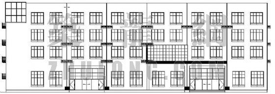 小层办公建筑资料下载-某四层办公楼建筑施工图