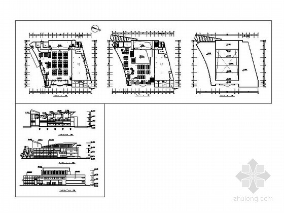 某二层食堂（礼堂）建筑方案图- 