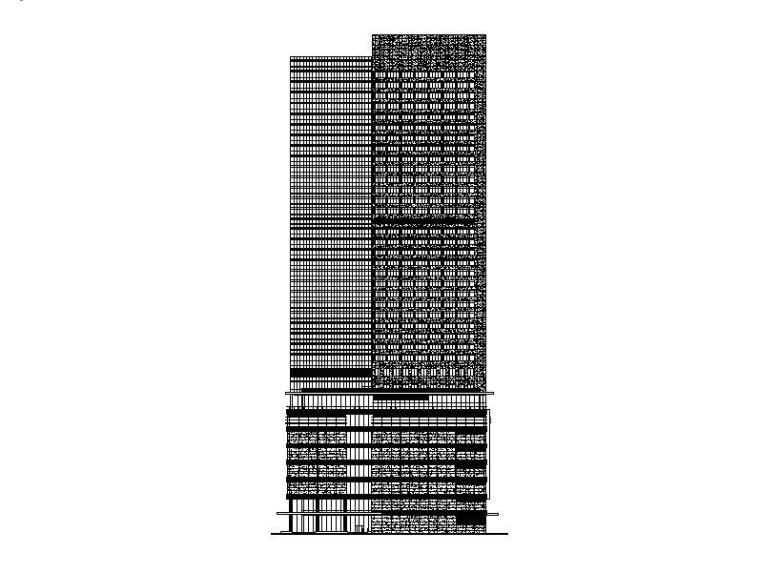 现代商业综合体施工图资料下载-[南京]38层超高塔式酒店商业综合体建建筑图