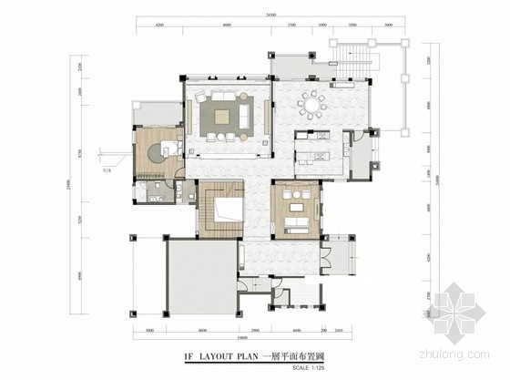 三层现代简约风格别墅模型资料下载-清新现代风格三层别墅室内概念设计方案