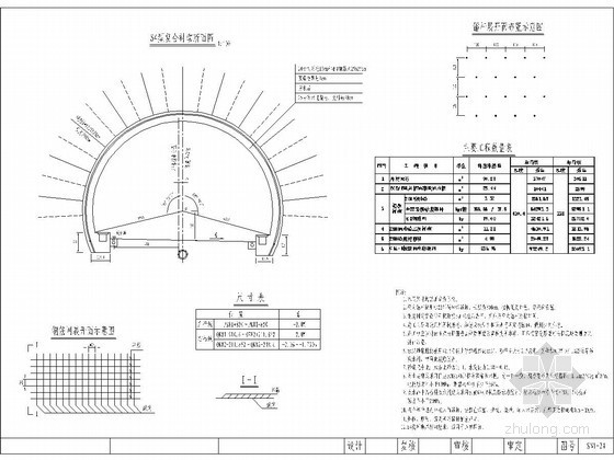 复合衬砌dwg资料下载-隧道S4型复合衬砌设计详图