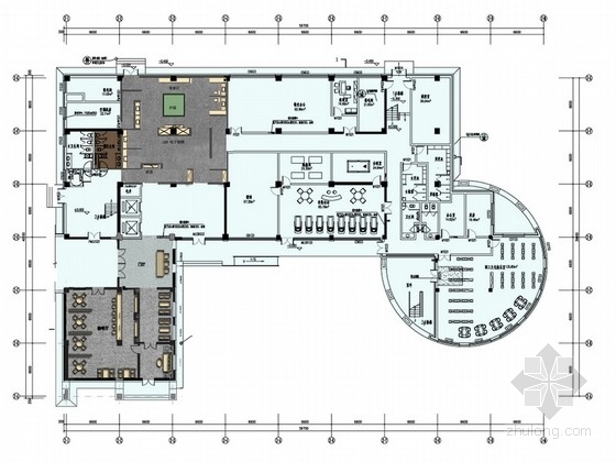 办公楼室内设计概念资料下载-[北京]国家级企业技术中心现代办公楼室内设计方案